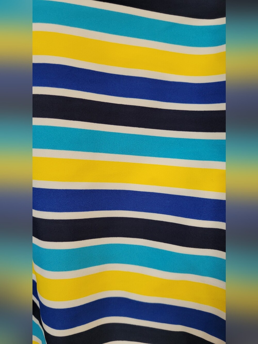 NWT | Tu by Sainsbury's Blue Yellow & White Striped Tankini Set - Picture 3 of 16